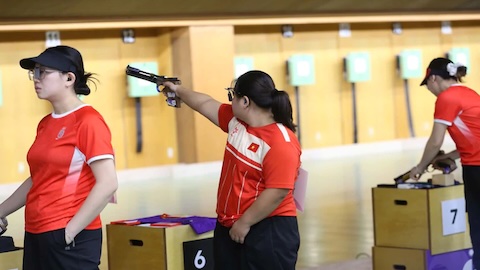 Bắn súng Việt Nam giành HCĐ đồng đội nữ ASIAD 2026, Trịnh Thu Vinh bị loại